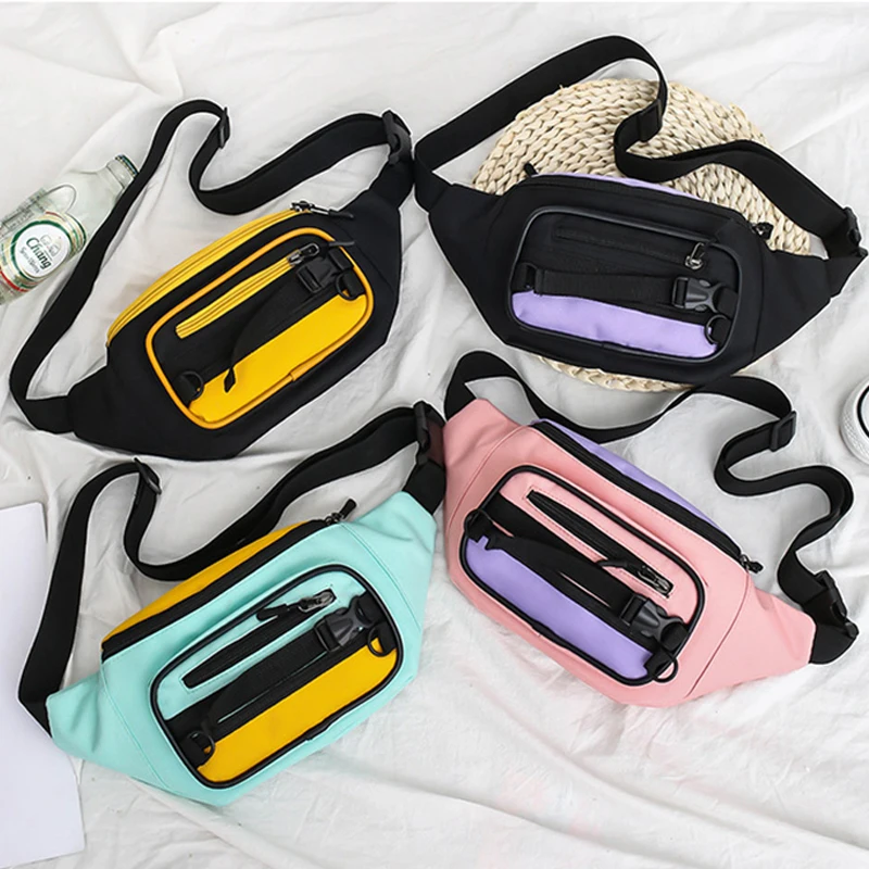 

Fashion Waist Bag Women's Fanny Pack Waist Packs Leisure Canvas Chest bag Ladies Messenger Shoulder Bags Hip Hop Bum package