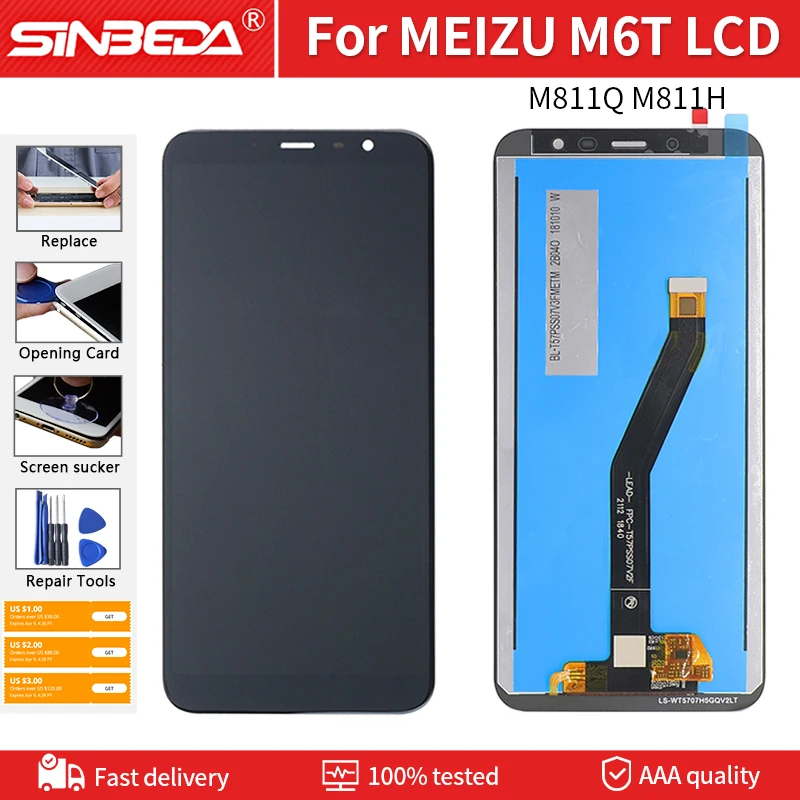 

5,7 "оригинальный Экран для Meizu M6T M811H M811S M811T M811Q ЖК-дисплей Дисплей с сенсорным экраном Экран + рамкой Digitizer Замена Бесплатные инструменты