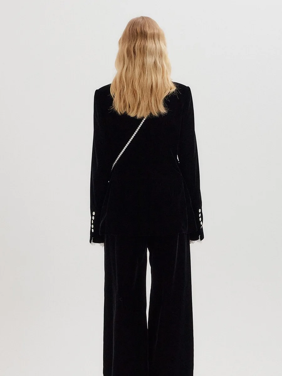 Женские блейзеры со шнуровкой дизайнерские модельные черные куртки составного