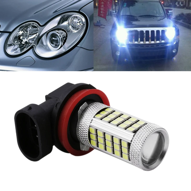 DC 12V H11 2835 63 светодиодный 6000K автомобильный проектор противотуманный светильник