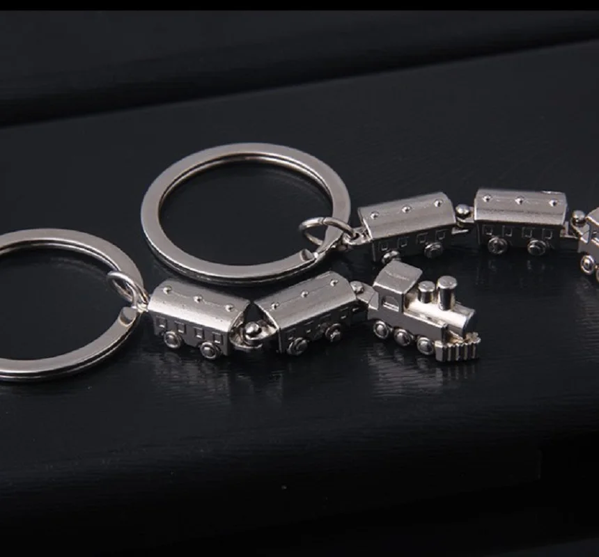 Новинка 2019 модная модель мини поезда брелоки из сплава металлический брелок