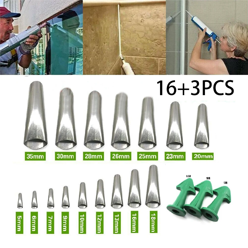 

Spatulas Caulking Nozzles tool Filler 5-35mm 6.5R/10R/13R Stainless Steel