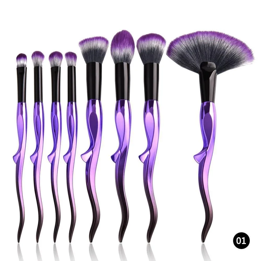 GUJHUI 1/4/шт. Волнистая ручка мини большой веер тени для век макияж кисть смешивания