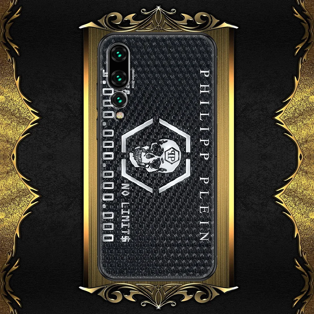 

philippes German luxury brands pleines Phone case For Huawei P Mate P10 P20 P30 P40 10 20 Smart Z Pro Lite 2019 black tpu funda