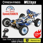 WLtoys 124017 124019 75 кмч 2,4G гоночный автомобиль бесщеточный 4WD Электрический высокоскоростной внедорожный Дрифт игрушки с дистанционным управлением для детей