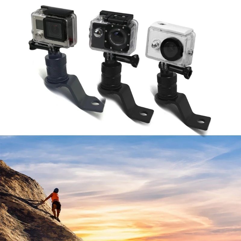 

J60A Rearview Mirror Stand Aluminum Alloy Motorcycle Rearview Mirror Stand Hole Diameter 11mm for gopros 9 Hero 6/5/4/3 SJCAM