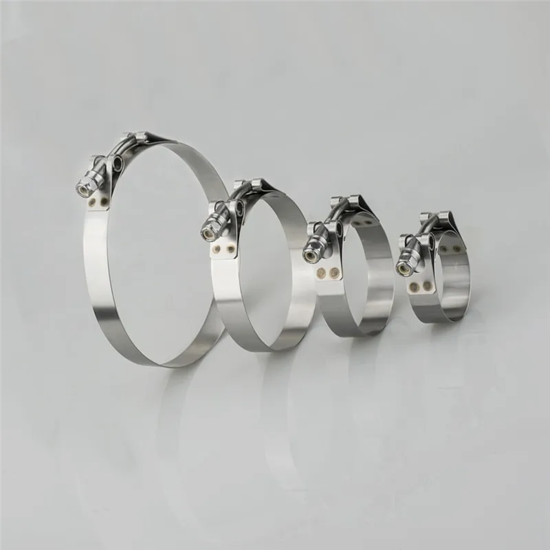 

10PC Universal Stainless Steel T-bolt Clamp Hose Clip T-bolt Clamps Turbo Pipe Hose Coupler T-bolt Clamp New Arrival