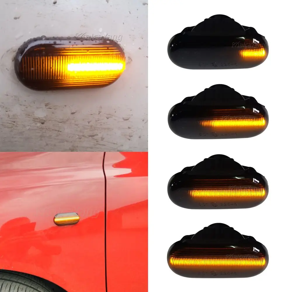 2pcs Dynamic LED Side Marker Lights 12V Flowing Turn Signal Light Repeater Lamp Panel for Nissan Qashqai J10 Micra C | Автомобили и
