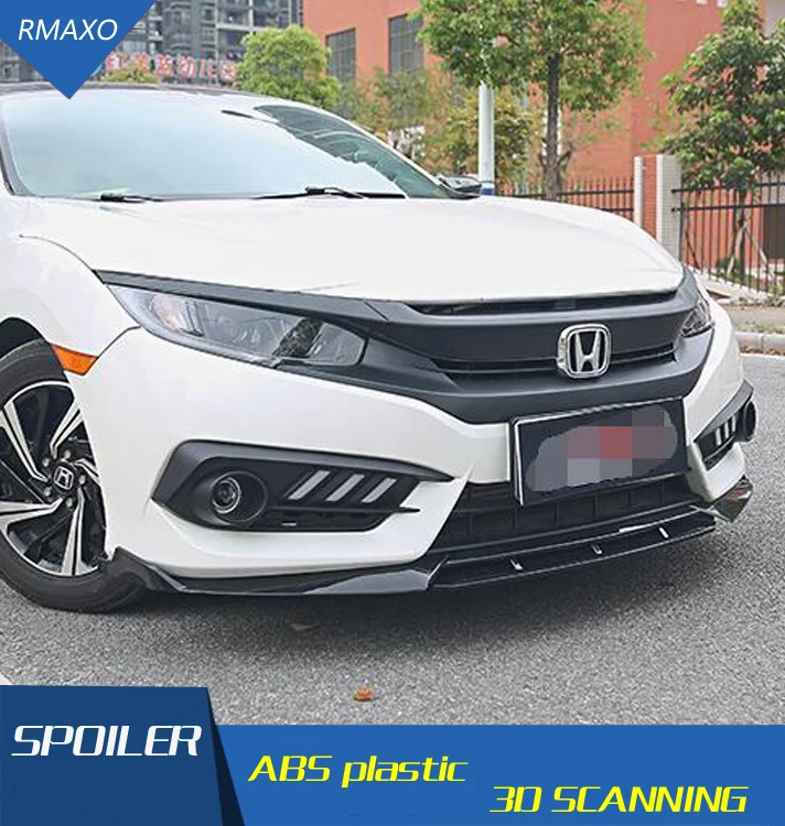 

For Honda Civic Body kit spoiler 2015-2018 For Honda Civic 4C ABS Rear lip rear spoiler front Bumper Diffuser Bumpers Protector