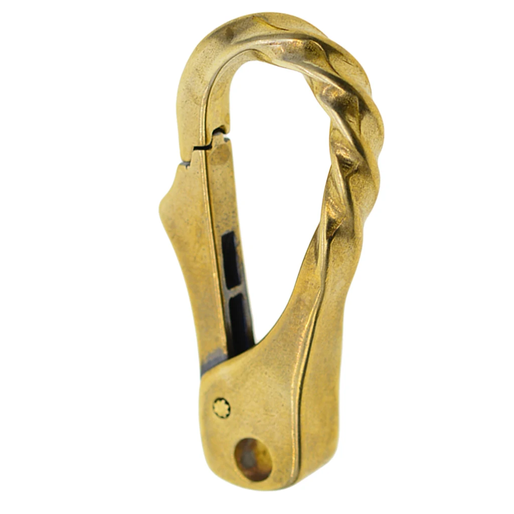 Латунные витой дизайн декоративные застежками Поворотный Крюк когтя брелок |