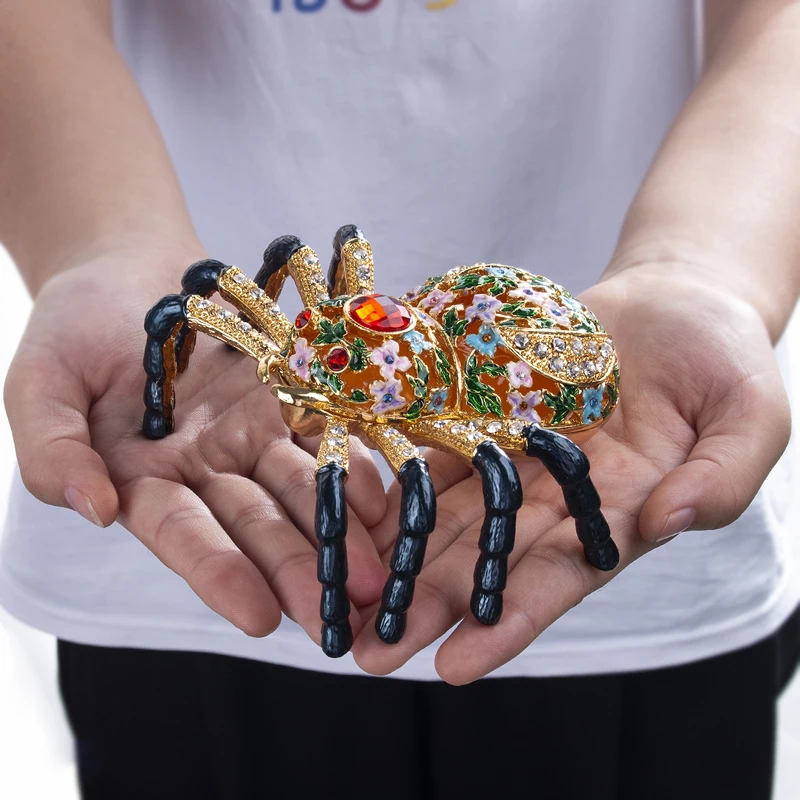 H& D 8 видов стилей навесная коробка для безделушек с кристаллами ручная роспись ювелирные изделия кольцо держатель коллекция Статуэтка домашний свадебный Декор Рождественский подарок