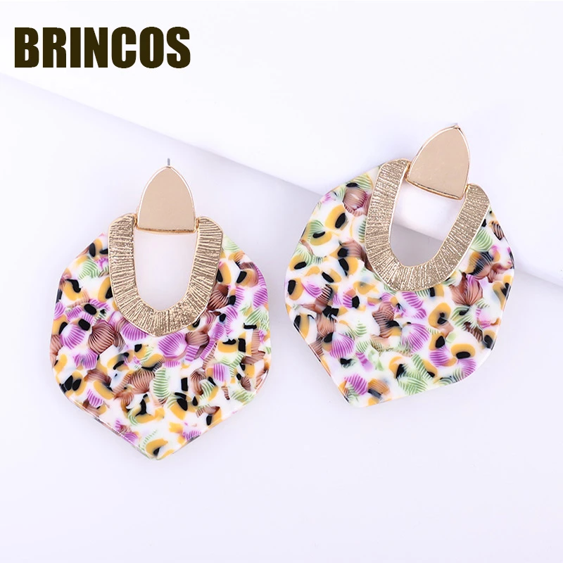 Серьги Kpop 2019 акриловые ювелирные изделия бохо корейские винтажные модные