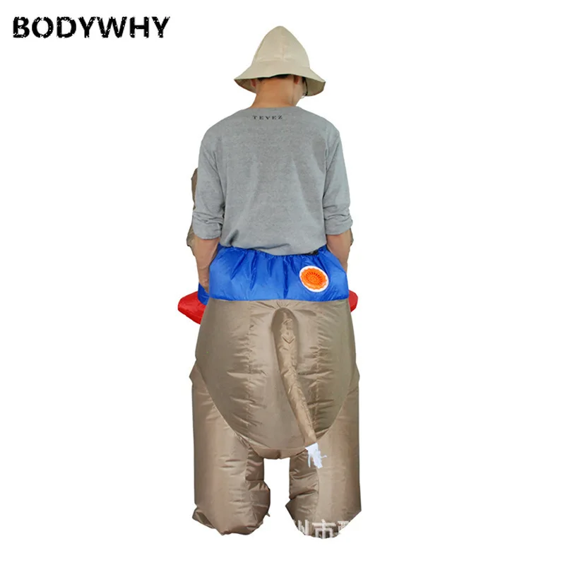 

Inflatable Elephant Mascot Suit Dress Up Adult Cosplay Cartoon Animal Riding Performance Props Halloween Pop Party Advertising