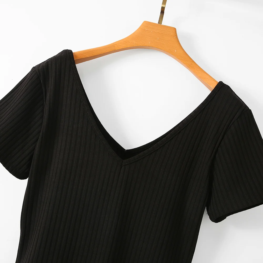 

IZALEWIS Sexy Dresses Women Pit Strip Slim Fit Hip Skirt Short-sleeved Dress Dropshipping Office Lady Above Knee Solid Sheath