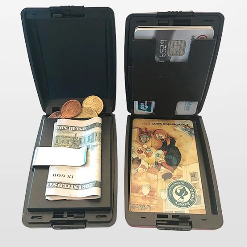 

RFID депозит и выдача бумажника кредитный Стандартный Бумажник Алюминиевая сумка