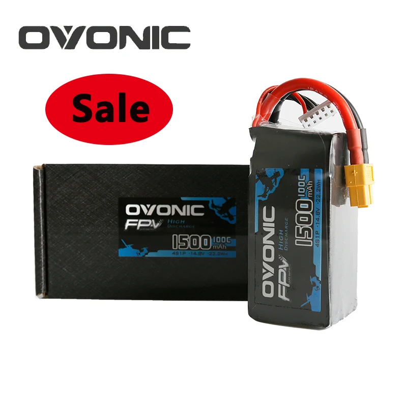 ovonic fpv 4s 100c 1300 мач 1500 мач 1050 мач с xt60 штекер н