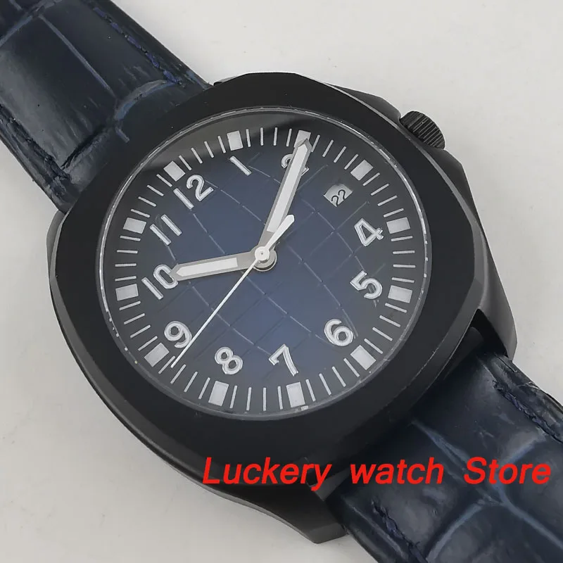 39 мм без логотипа синий циферблат светящиеся мужские часы saphire автоматическое