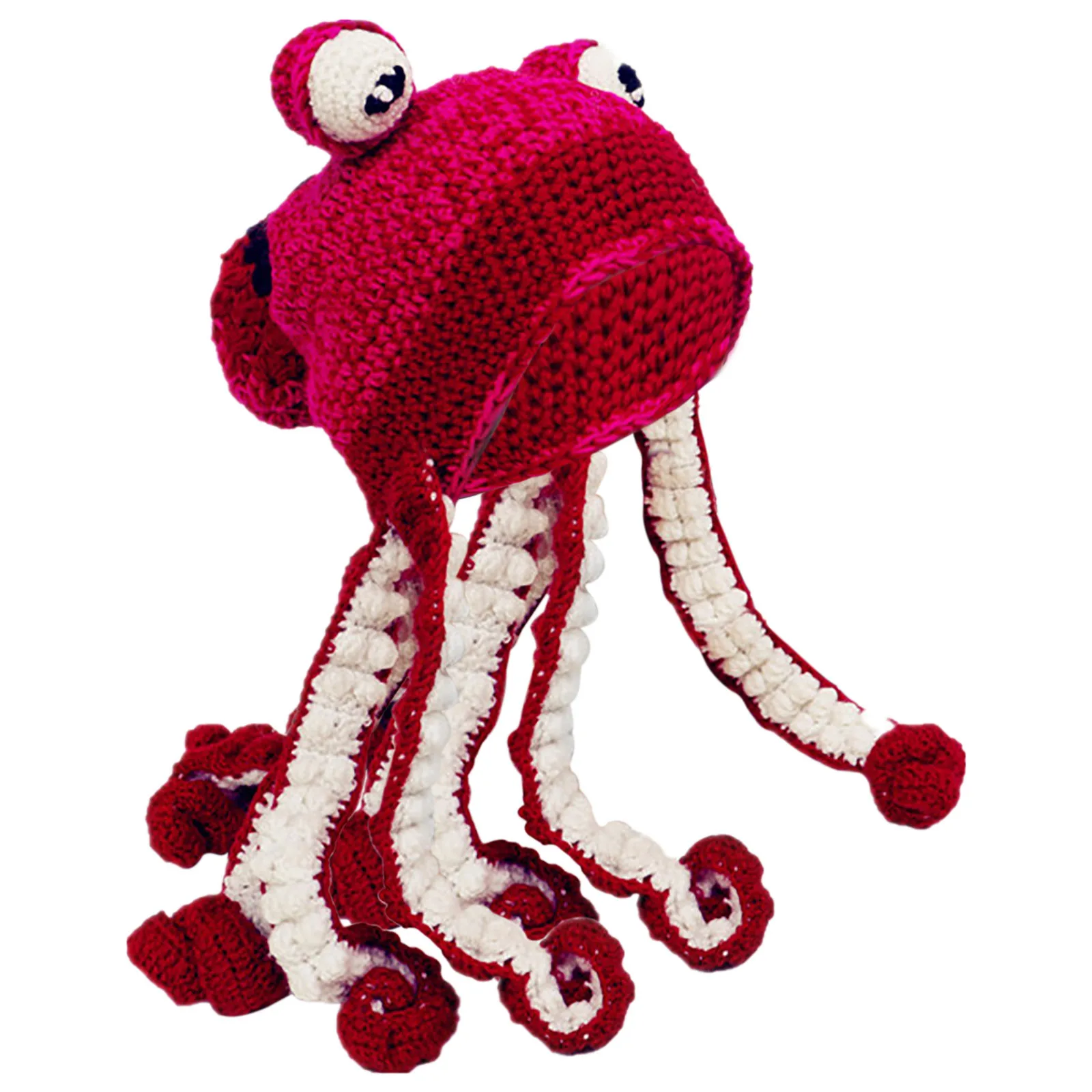 

Octopus Beard Hand Weave Knit Wool Hats Men Christmas Cosplay Party Funny Tricky Headgear winter Warm Couples Hat Dropshipping