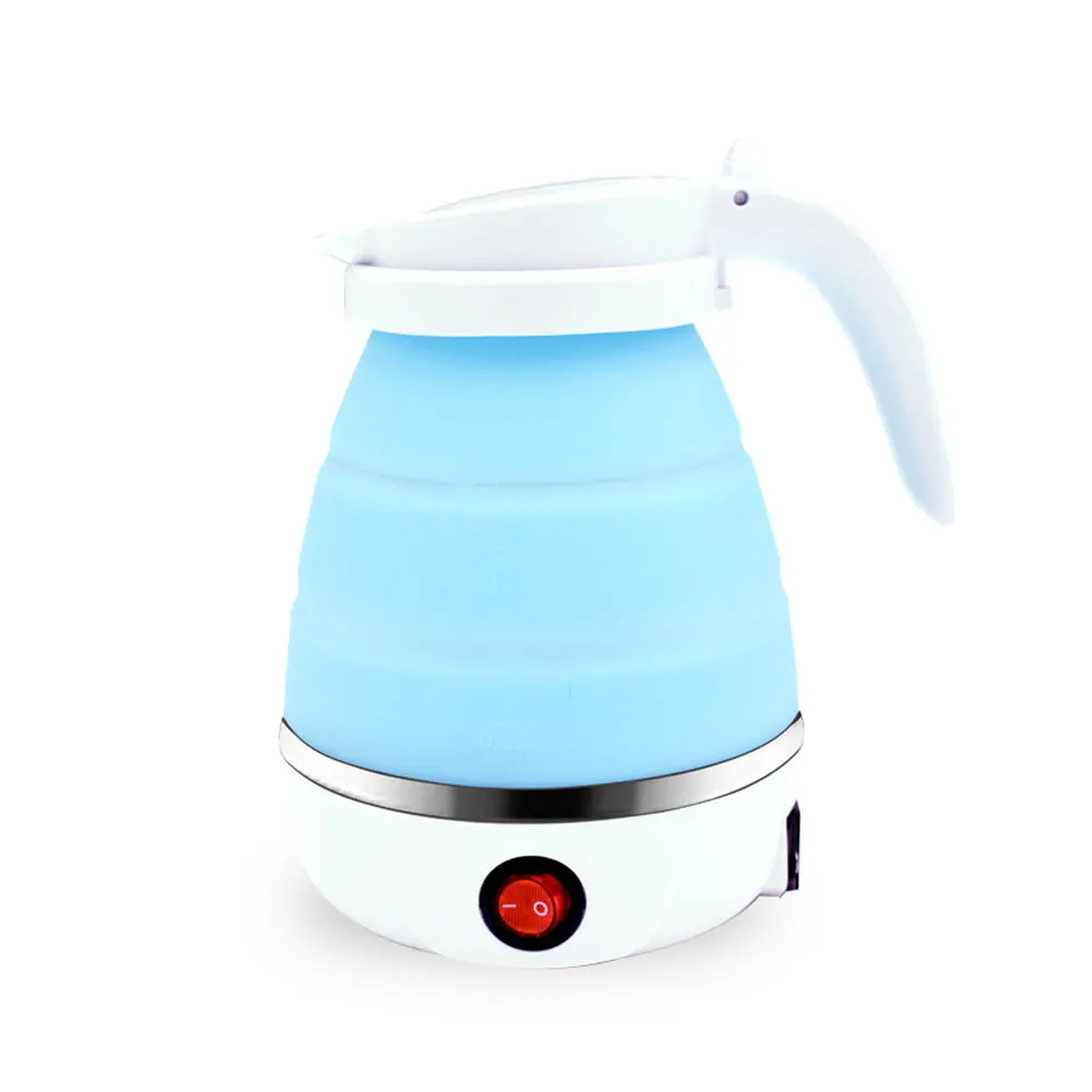 

0.6L Electric Kettle Safety Silicone Foldable Portable Travel Camping Water Boiler Adjustable Voltage Home Electric Appliances