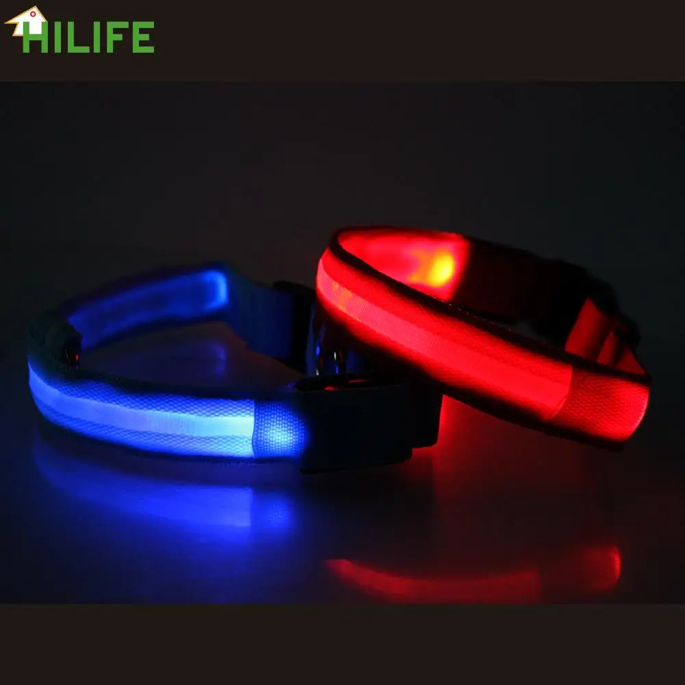 

Товары для животных, нейлоновый ошейник для собак, светодиодный ошейник, светящийся, регулируемый, защита от потери, защита от автомобильно...