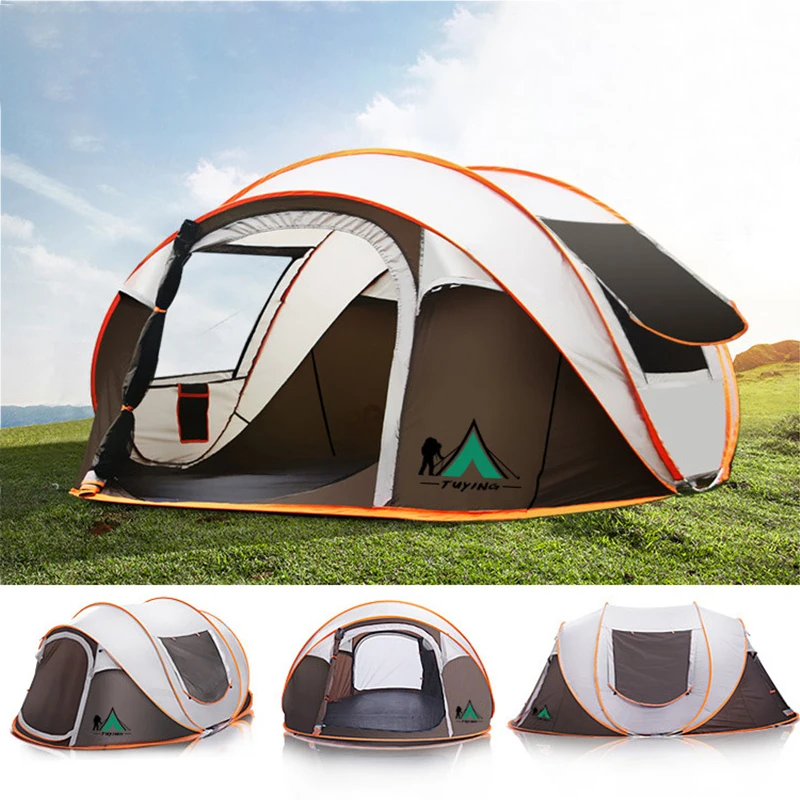 Outdoor Ultralight 5-8 Person Camping Tent 280*200*120cm Large Waterproof Windproof Quick Automatic Opening Family Hiking Tents