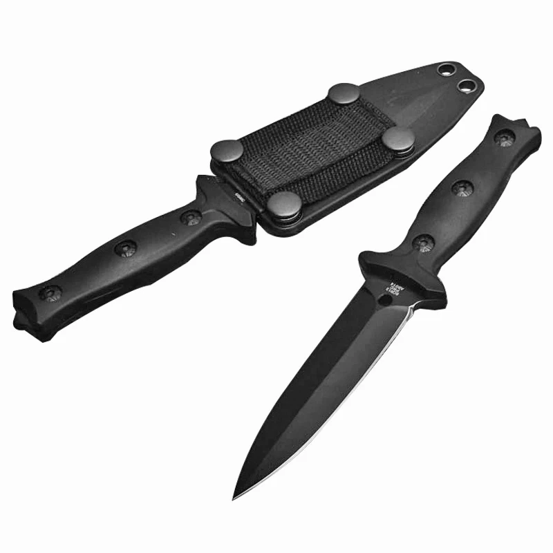 Mengoing крутой стальной черный нож маленький кинжал тонкий изысканный ручной G10