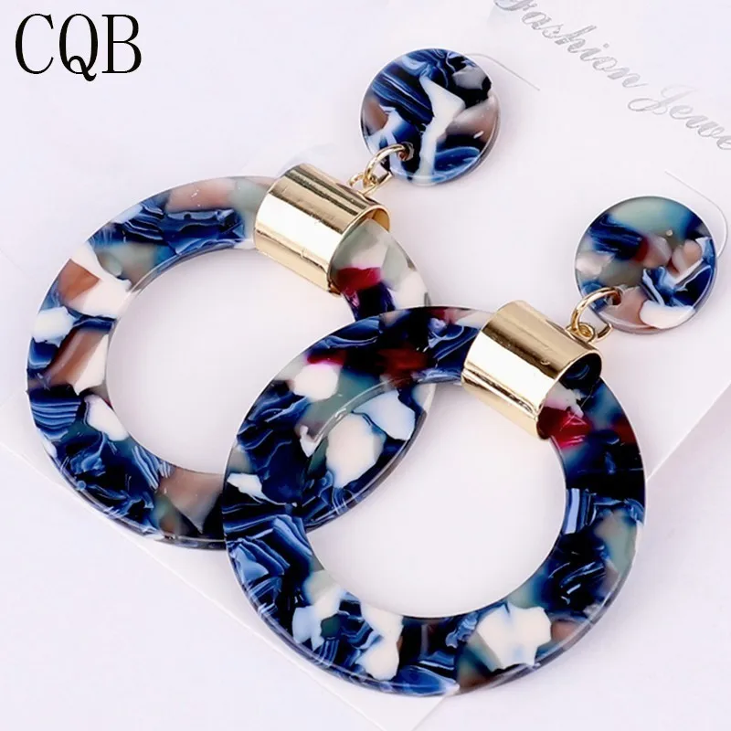 Ацетатные серьги акриловые богемные полимерные капли модные ювелирные изделия