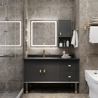 Simple Solid Wood Floor Cabinet of Modern Intelligent Bathroom Cabinet Home Furniture Bathroom Furniture Bathroom Cabinets