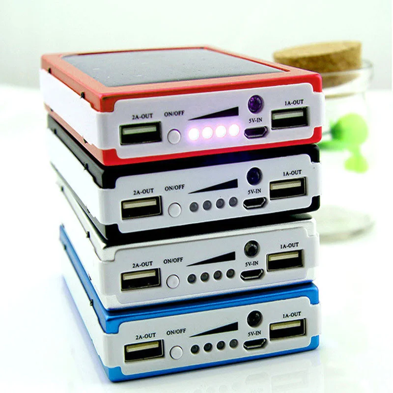 

Long battery life Dual USB Solar Mobile Power Bank Nesting Portable Battery Charger Box Camping Light For At Night （No Battery）