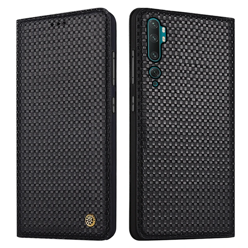Чехол-книжка для Xiami Mi Note 10 Pro магнитный чехол из натуральной кожи Xiaomi чехлы
