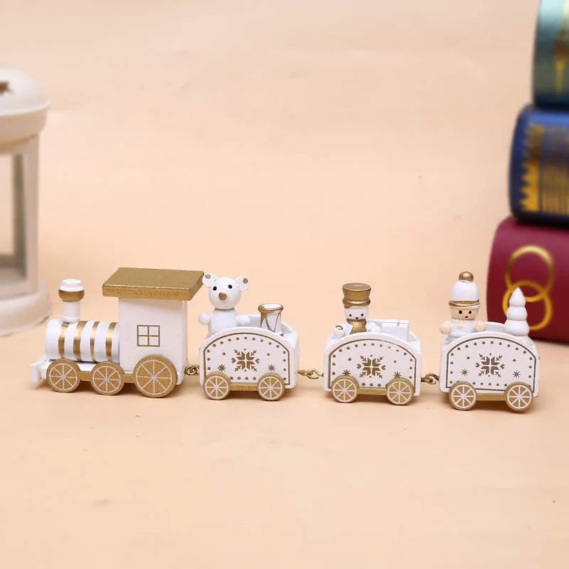 

Decor Train Santa Xmas Christmas Wooden Claus New Ornament Festival Home Gifts