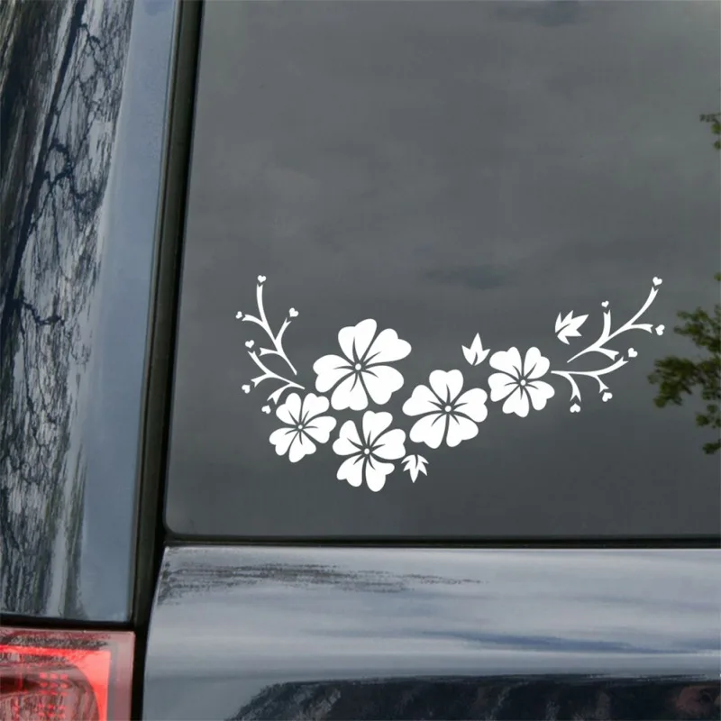 Гибискус цветы виниловая наклейка s стикер для автомобиля ноутбук Автомобильная