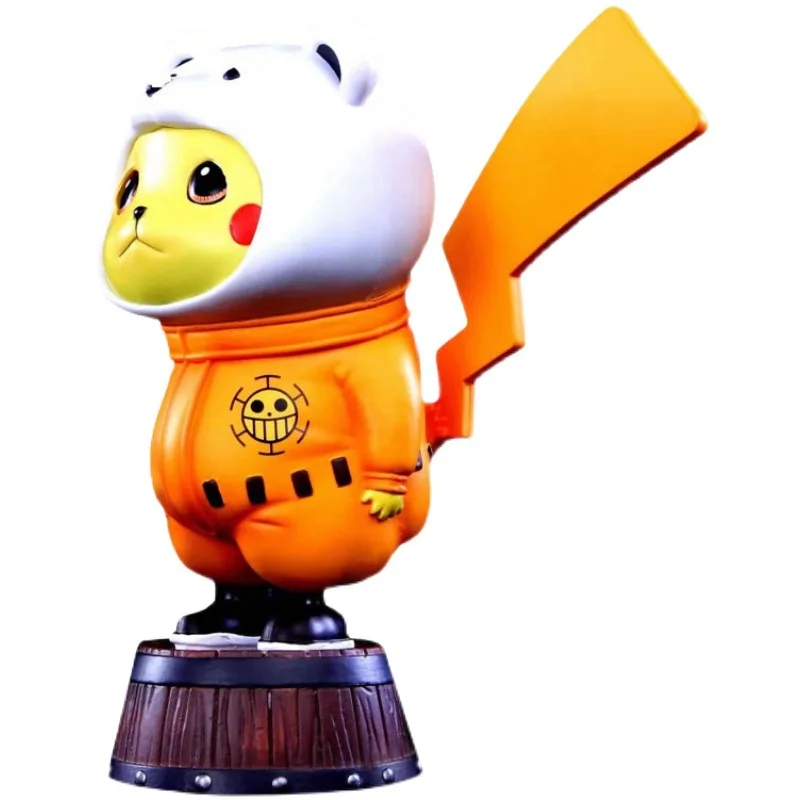

Action Figure Model Toy Pokemon 17cm Anime Pikachu COS Bepo Apologize Bear Keychain Car Decoration Collectible Toys