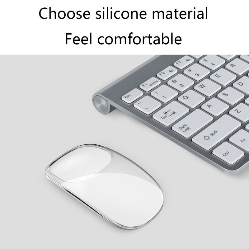 

R91A Transparent Soft Silicone Case Compatible with Magic Mouse 1 / 2 , Portable Protector Anti-Scratch Protective Skin Cover