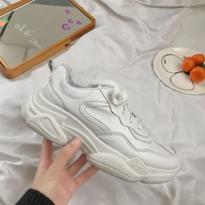 Taoffen Women Casual Sneakers Daily Shoes Thick Sole Round Toe Outdoor Woman Leisure Footwear Size 35-39 | Обувь