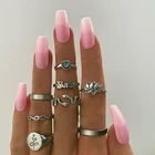 Docona, богемный цветок лотоса, Женская винтажная подвеска, средней длины, готические ювелирные изделия, 8 шт.компл. 15841