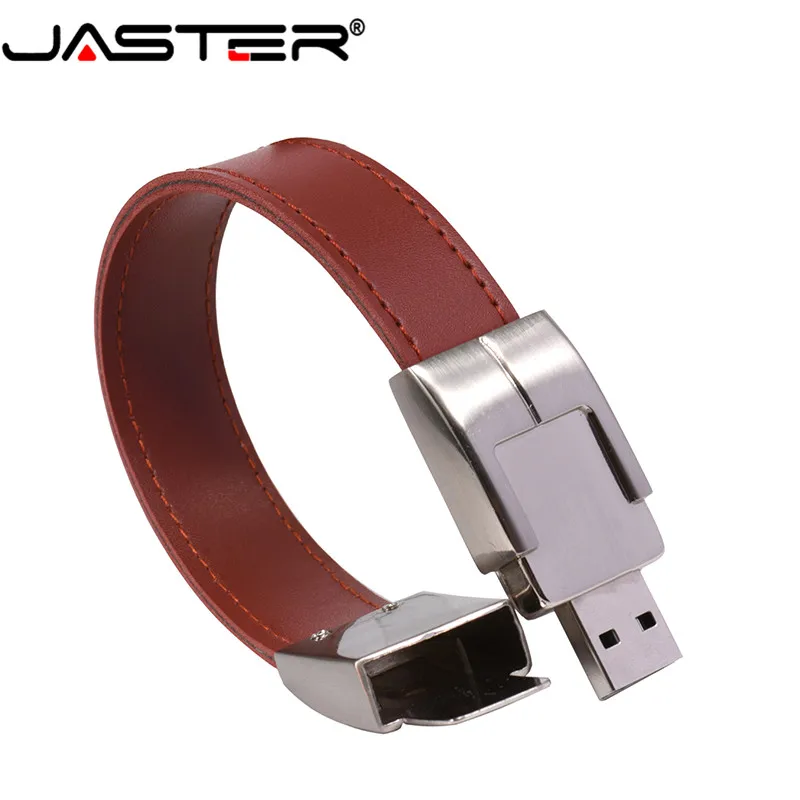 USB флеш накопитель JASTER в кожаном ремешке 2 0 дюйма 4 64 Гб|USB флэш-накопители| |