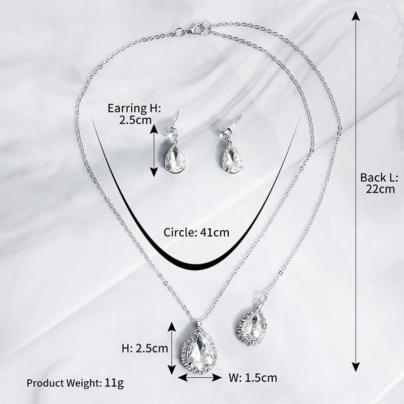Женский Свадебный комплект из ожерелья и серег Miallo ожерелье с открытой спиной