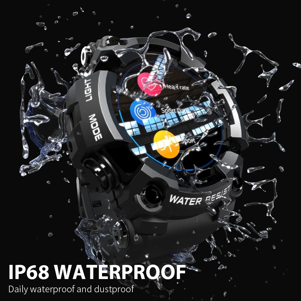 

Smart Watch ATTACK 1.28in Full Touch Screen Fitness Tracker Men Heart Rate Monitor Blood Pressure Smartwatch For Android iOS