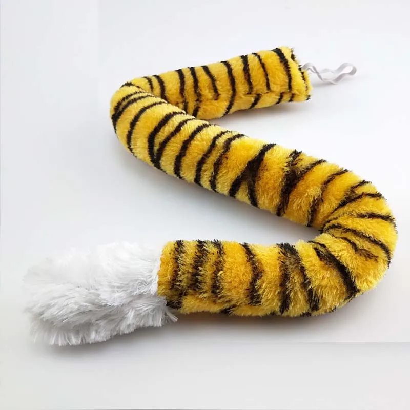 Новинка пушистый тигр животное хвост проволока внутри косплей реквизит для