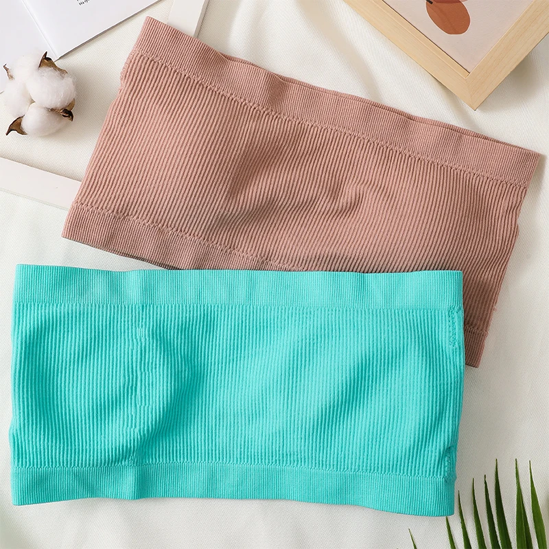 Женский топ без бретелек бесшовный бюстгальтер топ-труба невидимые бюстгальтеры