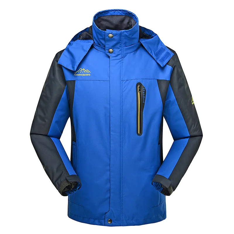 Blue Пальто Мужская куртка спортивная осенне-зимняя ветровка мужская одежда пальто женское ветрозащитное Hombre повседневное 6XL 7XL 8XL MOOWNUC - Цвет: Blue