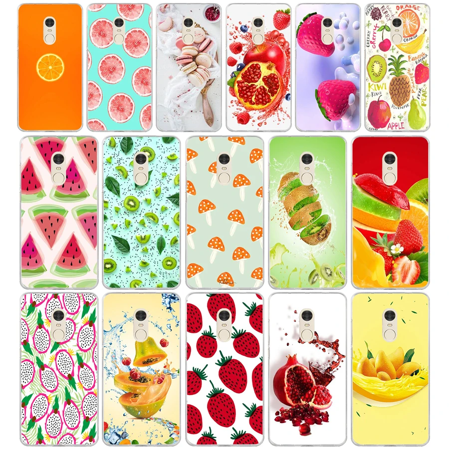 004FG Мягкий силиконовый чехол из ТПУ с изображением Летних Фруктов лимона арбуза