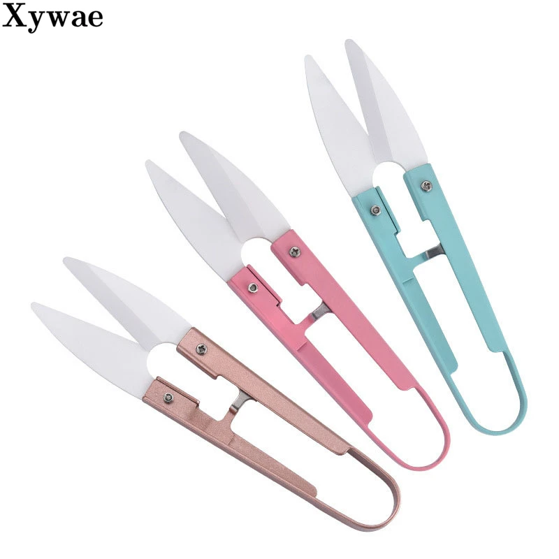 

Ceramic Safety U-shaped Knife Cross-stitch Thread Cutter Thread Head Yarn Fish Line Child Food Safety Sewing Embroidery Yarn DIY