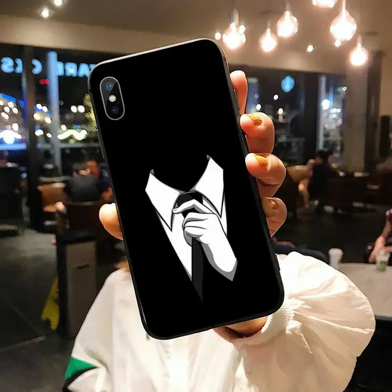 

Man animal Suit Shirt Tie Phone Case for iPhone 11 12 mini pro XS MAX 8 7 6 6S Plus X 5S SE 2020 XR luxury coque funda shell