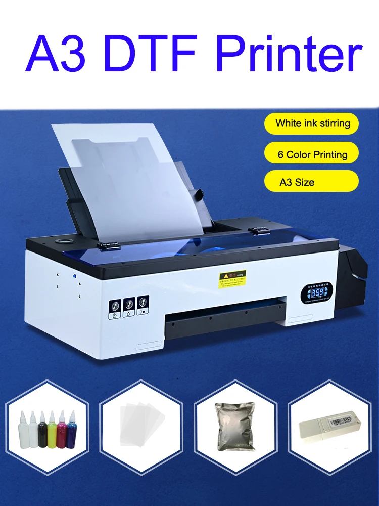 A3 DTF Printer DTF For t shirt Print A3 Heat Transfer T shirt Print Directly Transfer Film DTF Printer DTF ink DTF Film Printer