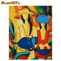 ruopoty frame diy painting by numbers famous picture wall art canvas painting acrylic paint by numbers kit for home decoration