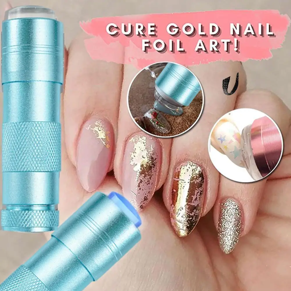 

Handheld Nail Art UV Press Light UV Lamp With Jelly Silicone Nail Art Stamper For Nail Dryer Gel Polish Quick Dry Lamp