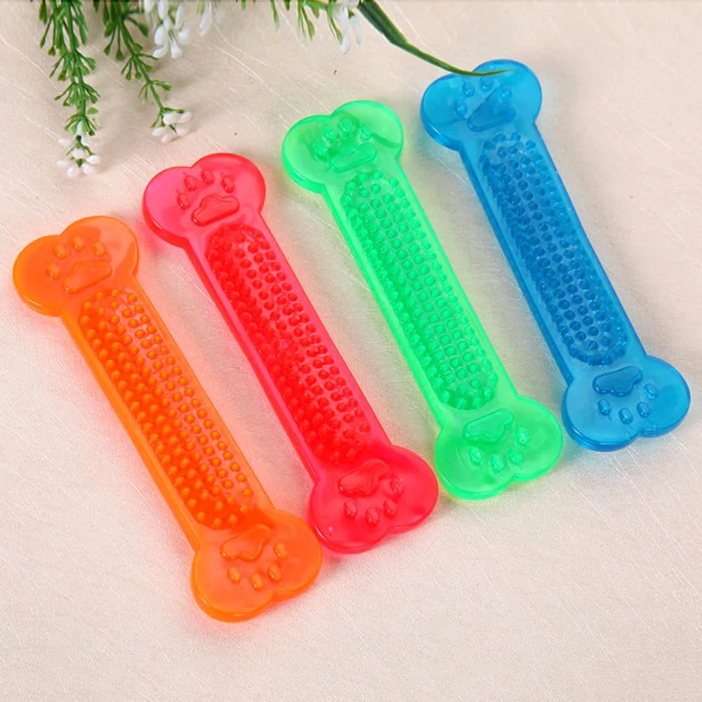 

New Hot Sale Random color Pet Dog Puppy Bone Shape Teething Chew Toy Stick Training Dog Toy Bite Resistant Bone Pet Supplies