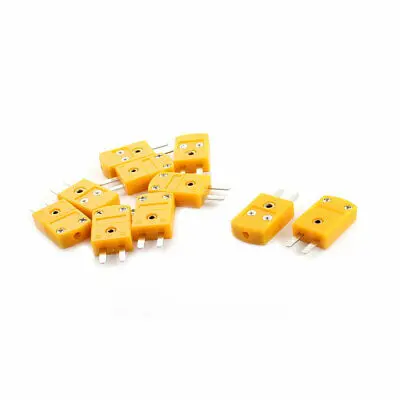 

10 x K Type Thermocouple Wire Cable Male Connector Plug
